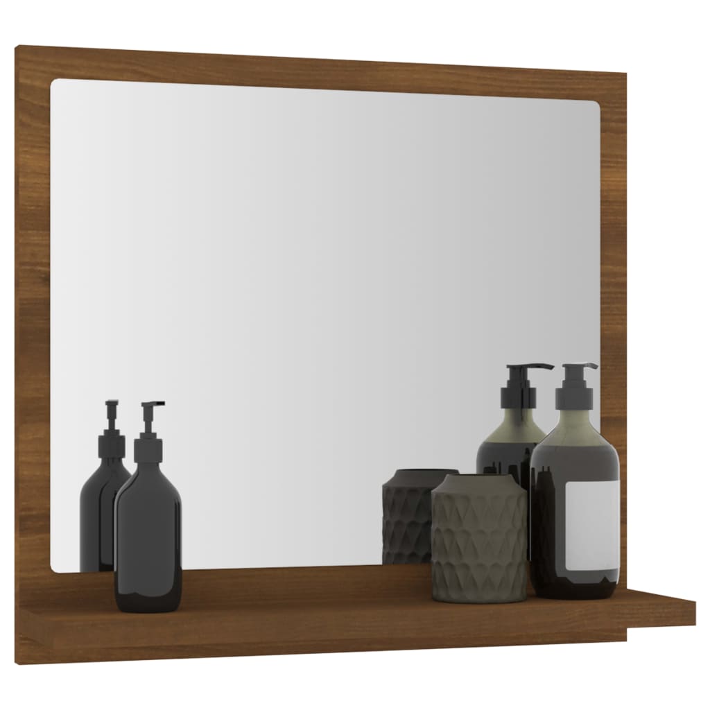 Specchio da Bagno Rovere Marrone 40x10,5x37cm Legno Multistrato - homemem39