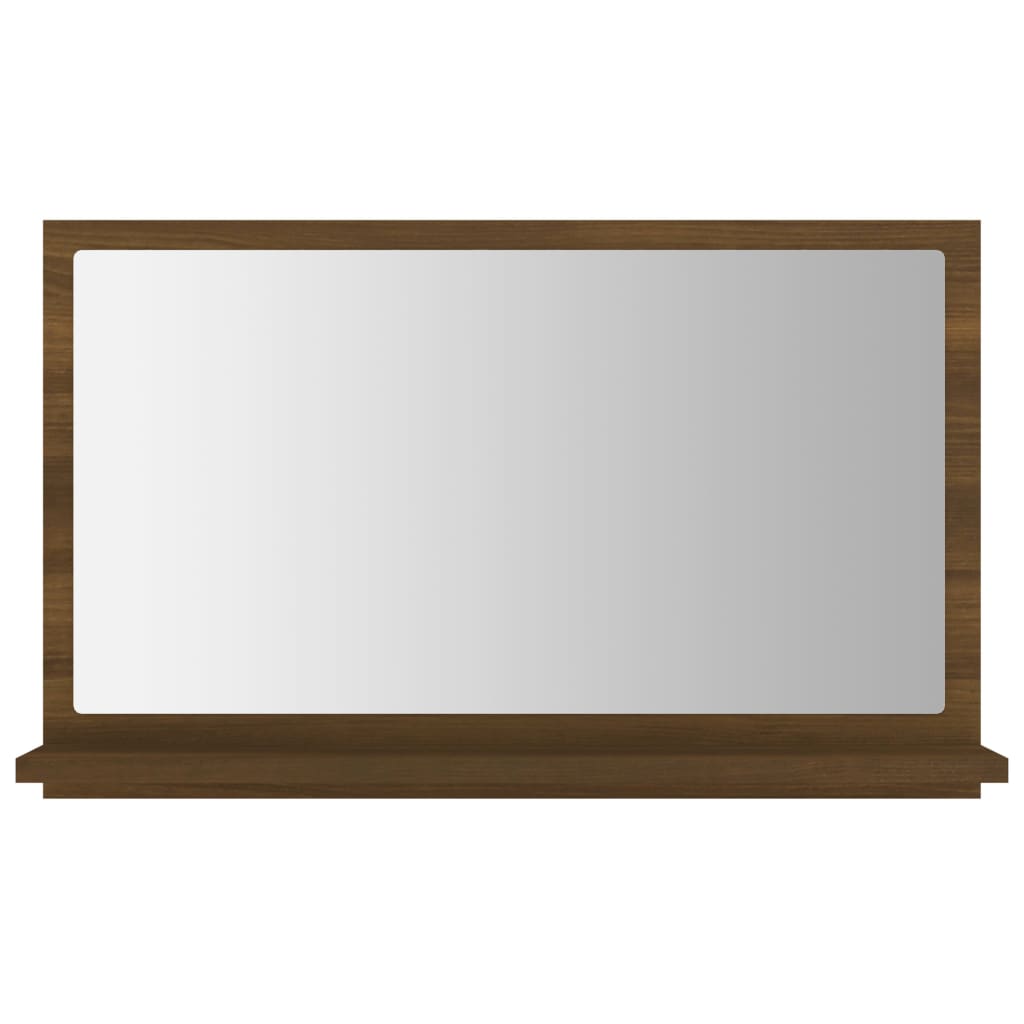 Specchio da Bagno Rovere Marrone 60x10,5x37cm Legno Multistrato - homemem39