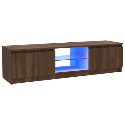 Mobile Porta TV con Luci LED Rovere Marrone 120x30x35,5 cm - homemem39