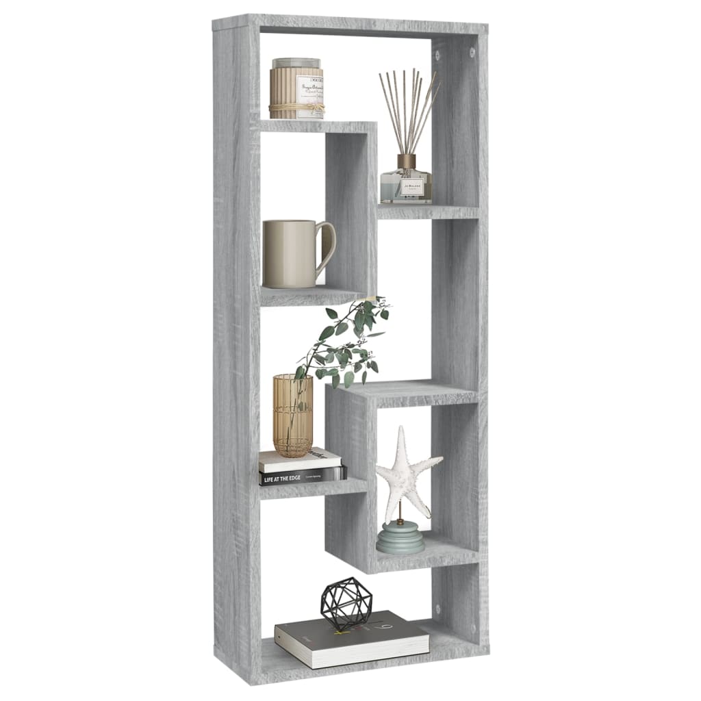 Mensola a Muro Grigio Sonoma 36x16x90 cm in Legno Multistrato - homemem39