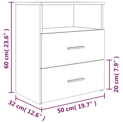 Comodini 2 pz Rovere Marrone 50x32x60 cm - homemem39