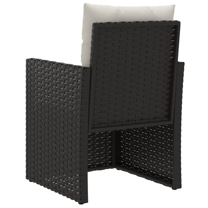 Set Divani da Esterno 3 pz con Cuscini in Polyrattan Nero - homemem39