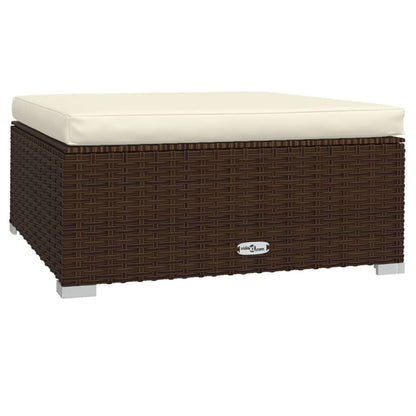 Set Divani da Giardino 4 pz con Cuscini in Polyrattan Marrone - homemem39