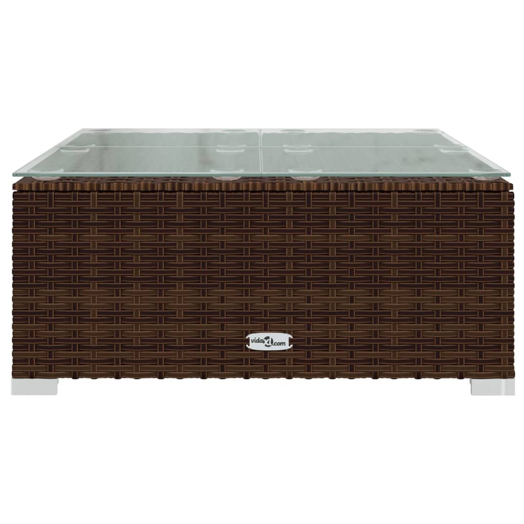 Set Divani da Giardino 9 pz con Cuscini in Polyrattan Marrone - homemem39