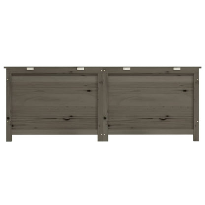 Scatola Cuscini Antracite 150x50x56 cm Legno Massello di Abete - homemem39