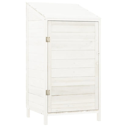 Capanno da Giardino Bianco 55x52x112 cm Legno Massello di Abete - homemem39