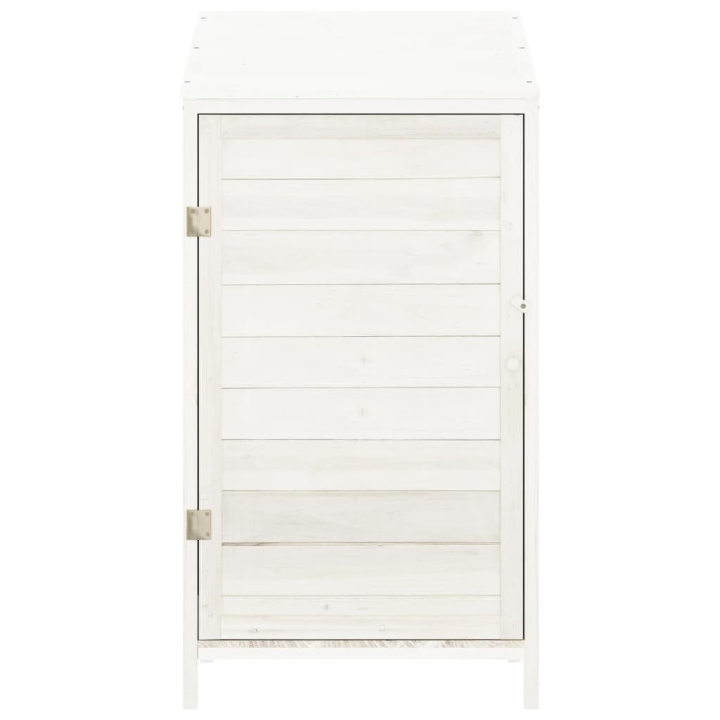 Capanno da Giardino Bianco 55x52x112 cm Legno Massello di Abete - homemem39