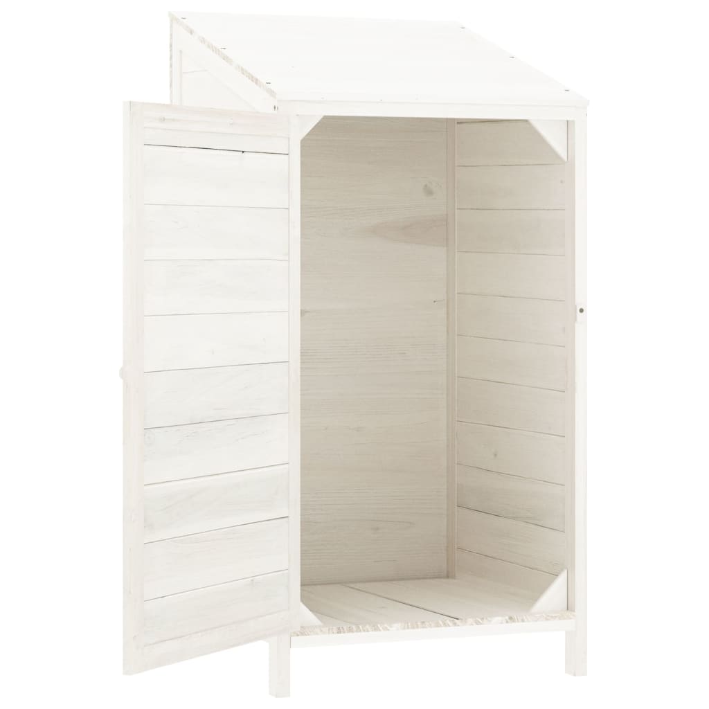 Capanno da Giardino Bianco 55x52x112 cm Legno Massello di Abete - homemem39