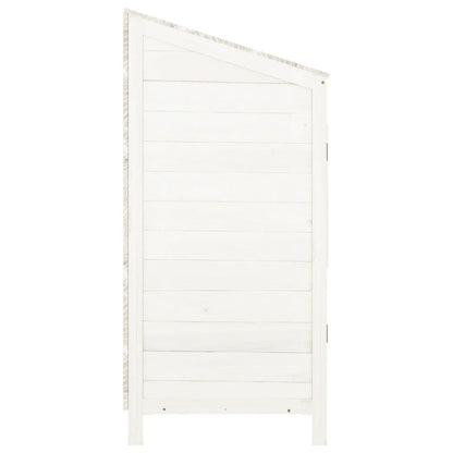 Capanno da Giardino Bianco 55x52x112 cm Legno Massello di Abete - homemem39