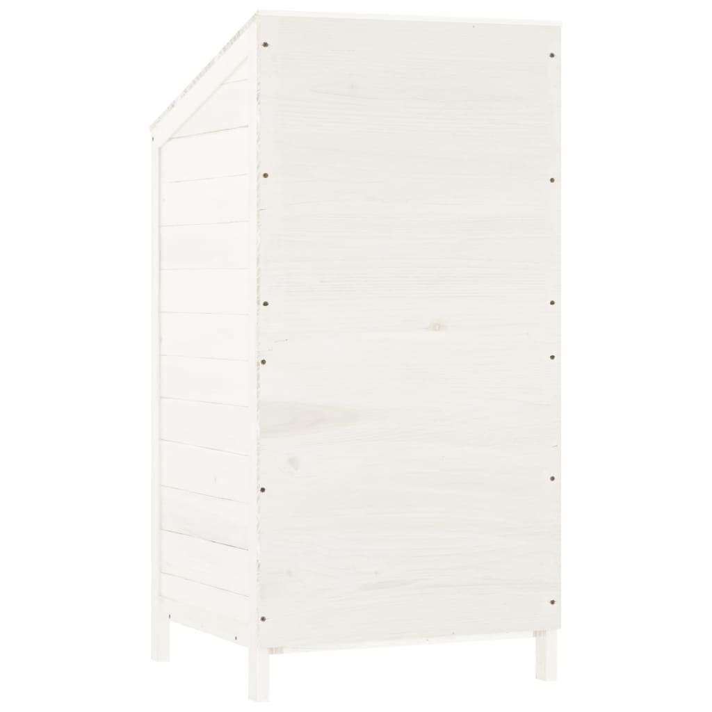 Capanno da Giardino Bianco 55x52x112 cm Legno Massello di Abete - homemem39