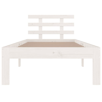 Giroletto Bianco in Legno Massello 75x190 cm Small Single - homemem39