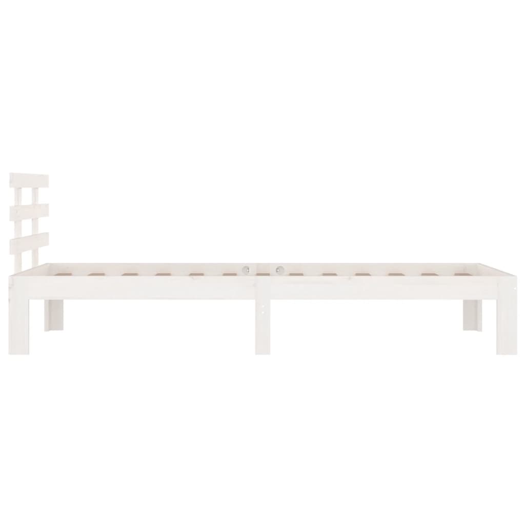 Giroletto Bianco in Legno Massello 75x190 cm Small Single - homemem39