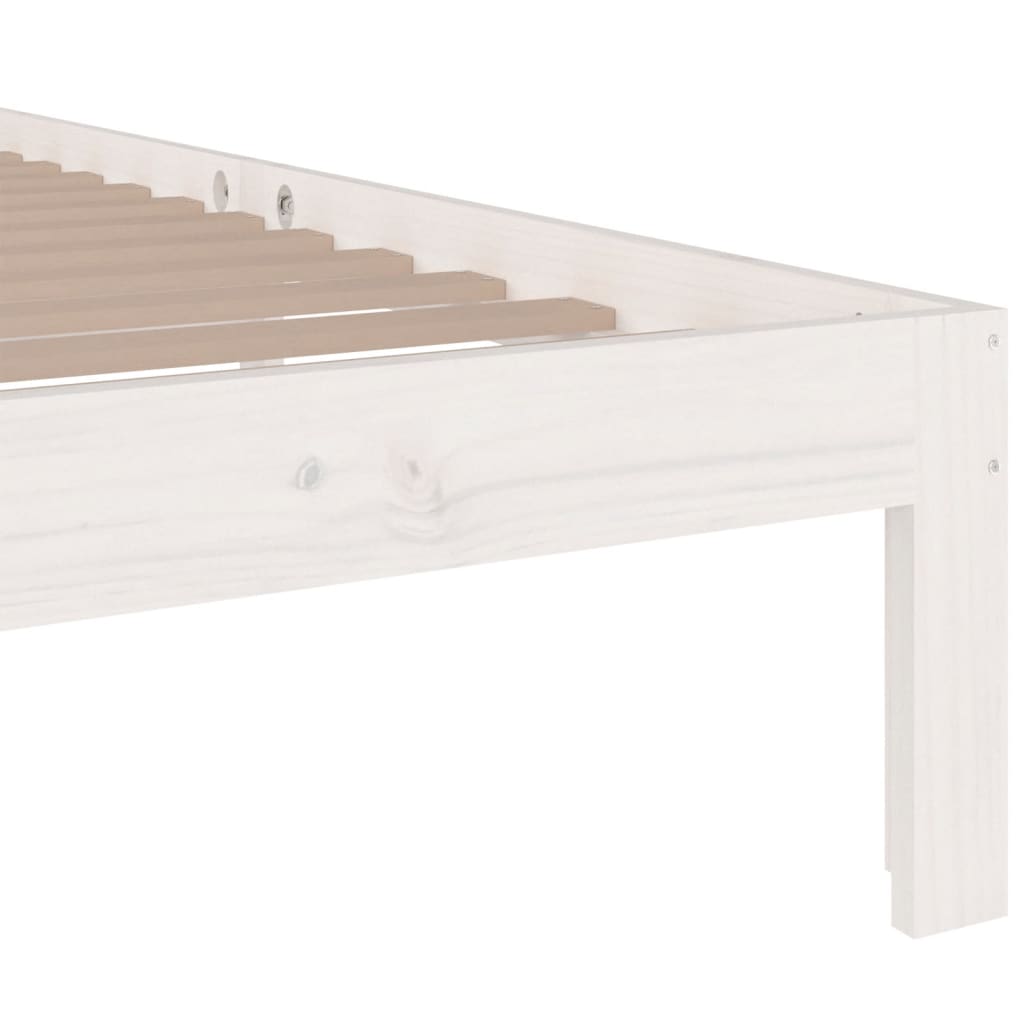 Giroletto Bianco in Legno Massello 75x190 cm Small Single - homemem39