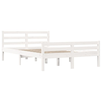 Giroletto Bianco in Legno Massello 120x190 cm 4FT Small Double - homemem39