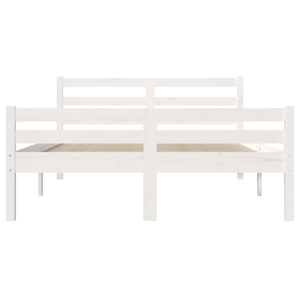 Giroletto Bianco in Legno Massello 120x190 cm 4FT Small Double - homemem39