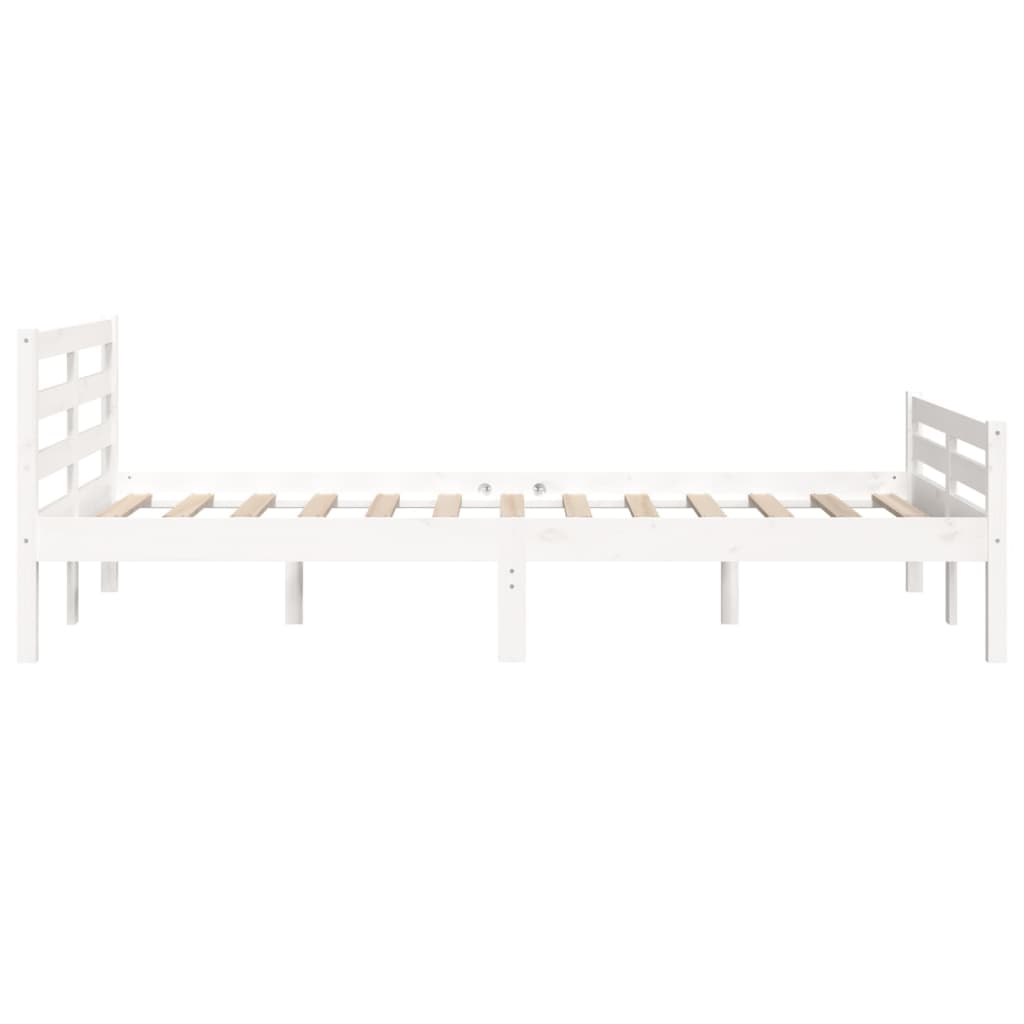 Giroletto Bianco in Legno Massello 120x190 cm 4FT Small Double - homemem39