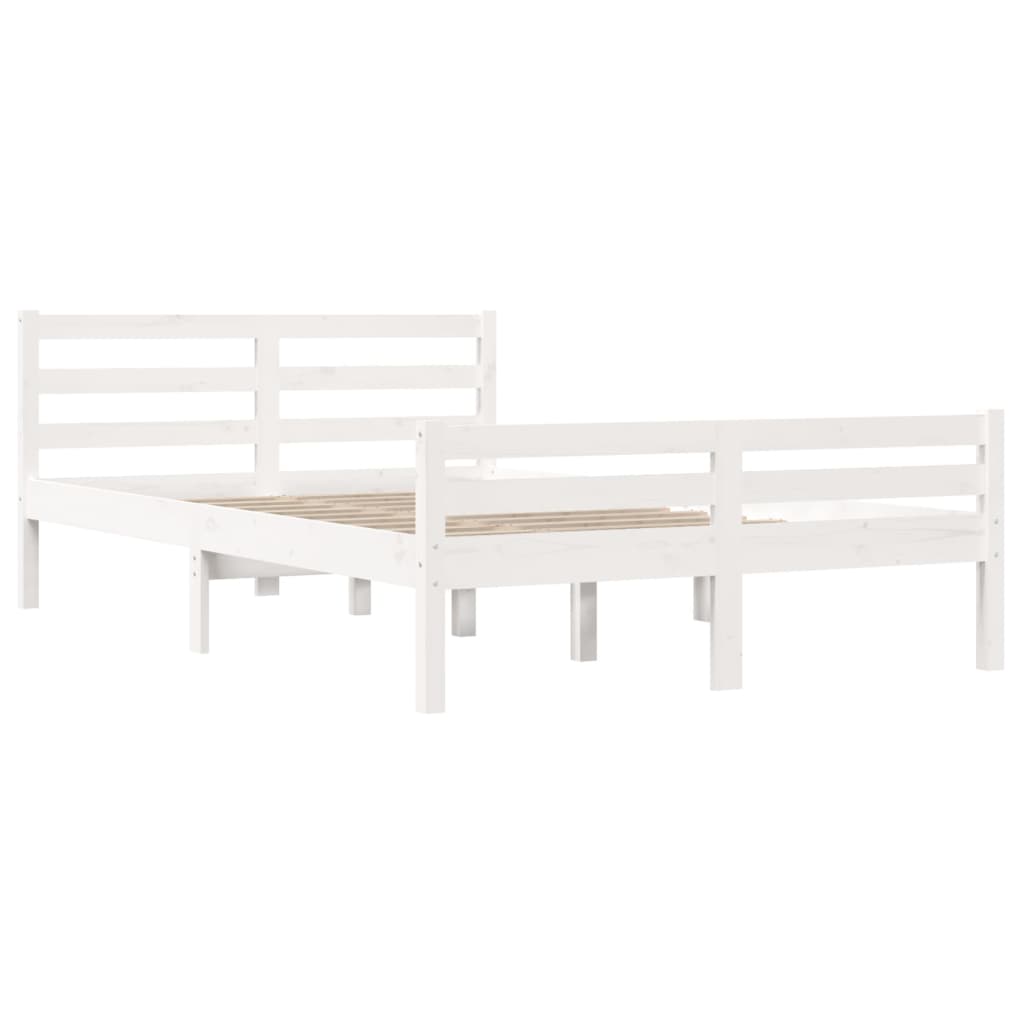 Giroletto Bianco in Legno Massello 135x190 cm 4FT6 Double - homemem39