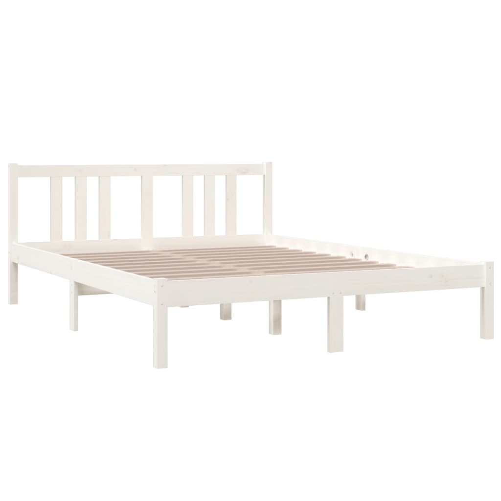 Giroletto Bianco in Legno Massello 140x190 cm - homemem39