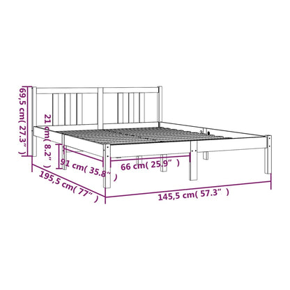 Giroletto Bianco in Legno Massello 140x190 cm - homemem39