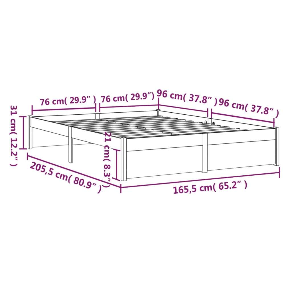 Giroletto in Legno Massello 160x200 cm - homemem39