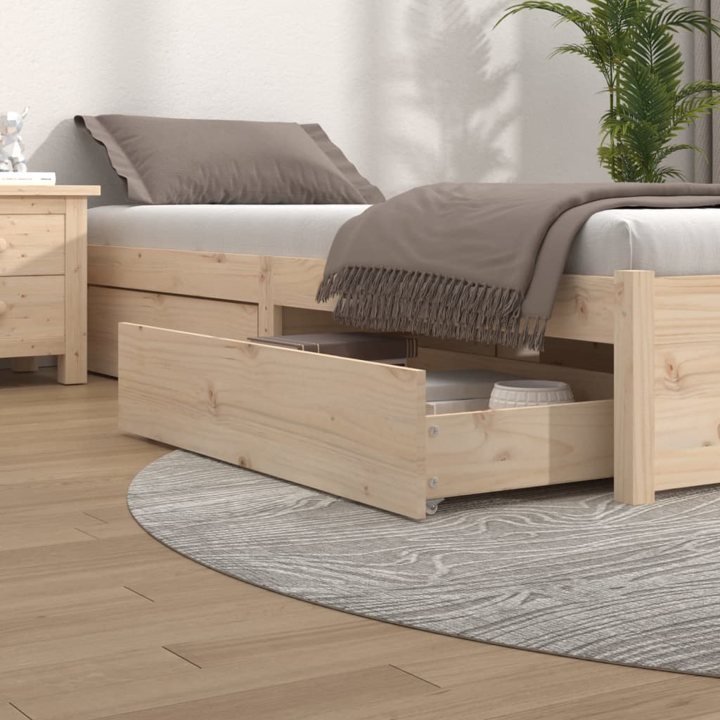 Cassettoni da Letto 4 pz in Legno Massello di Pino - homemem39