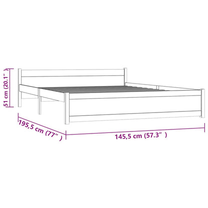 Giroletto Nero in Legno Massello 140x190 cm - homemem39