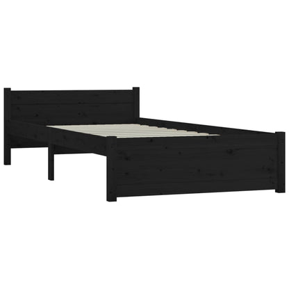 Giroletto Nero in Legno Massello 90x200 cm - homemem39