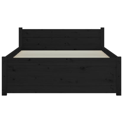 Giroletto Nero in Legno Massello 90x200 cm - homemem39