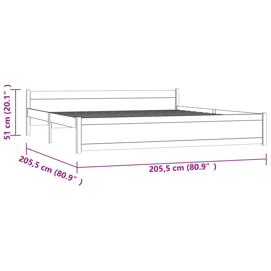 Giroletto Bianco in Legno Massello 200x200 cm - homemem39