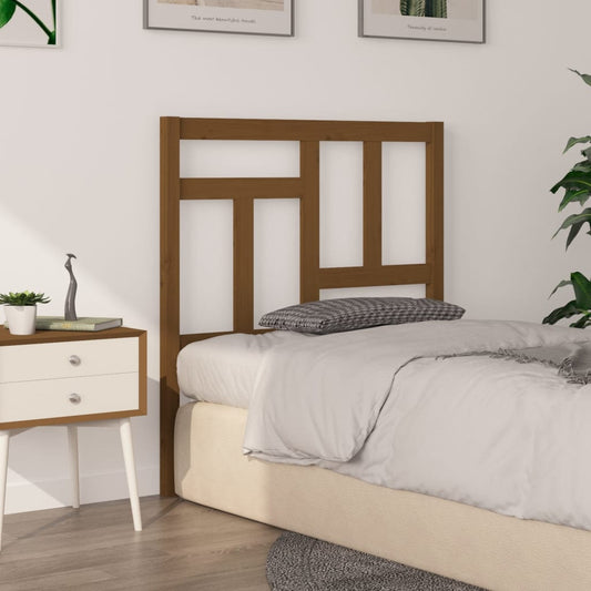 Testiera per Letto Miele 80,5x4x100cm in Legno Massello di Pino - homemem39