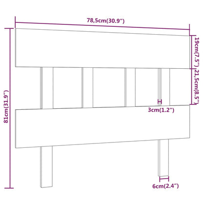 Testiera per Letto Miele 78,5x3x81 cm in Legno Massello di Pino - homemem39