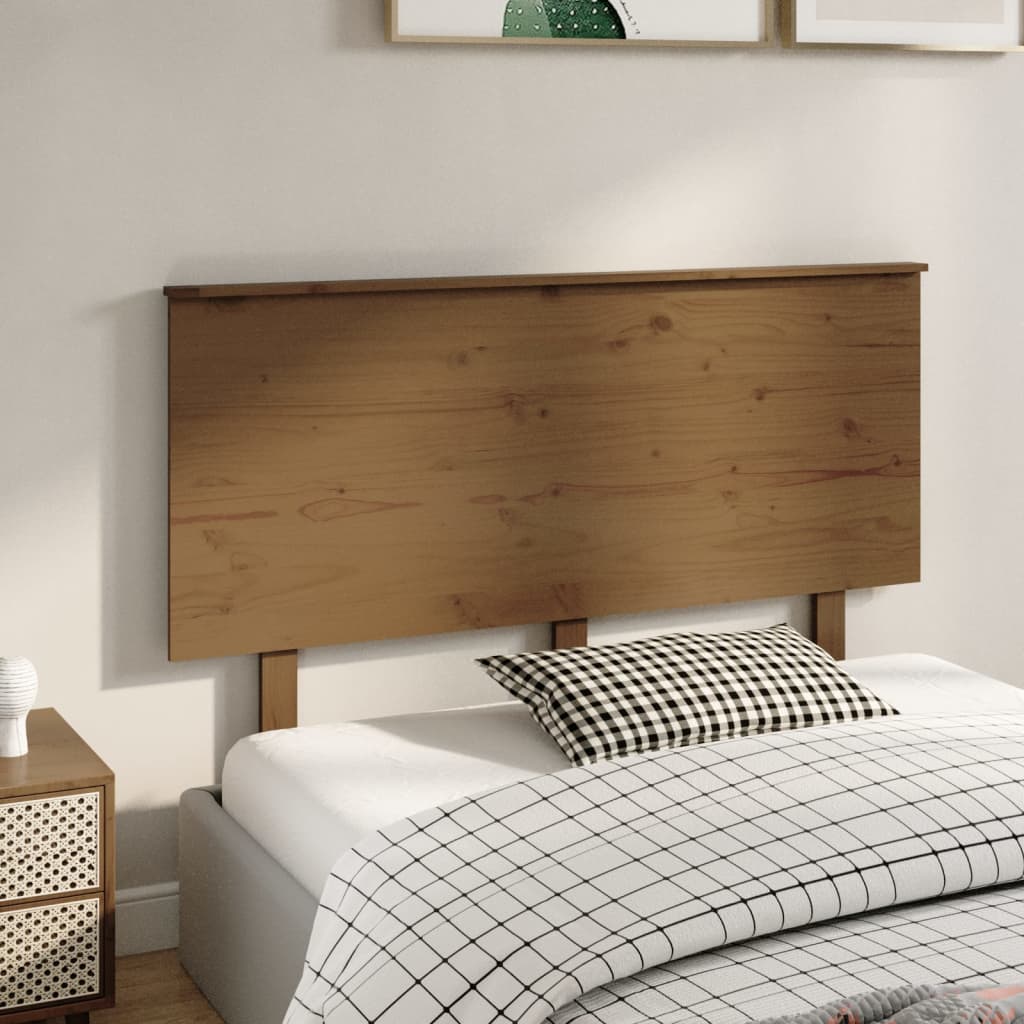 Testiera per Letto Miele 139x6x82,5cm in Legno Massello di Pino - homemem39