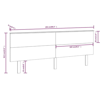 Testiera per Letto Miele 204x6x82,5cm in Legno Massello di Pino - homemem39