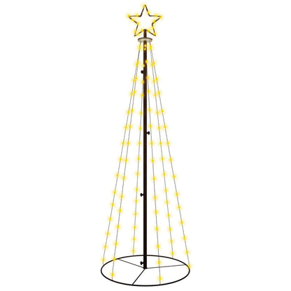 Albero di Natale a Cono Bianco Caldo 108 LED 70x180 cm - homemem39