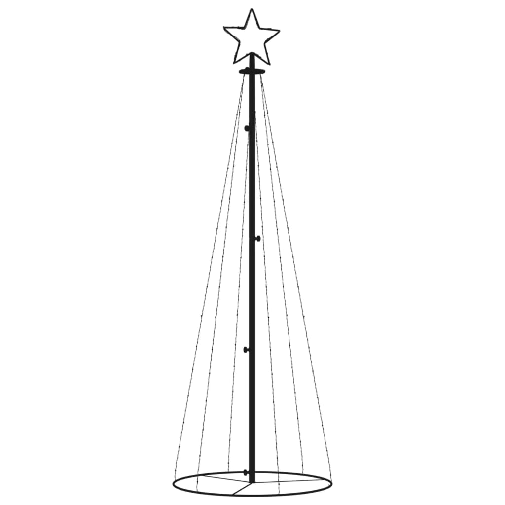 Albero di Natale a Cono Bianco Caldo 108 LED 70x180 cm - homemem39