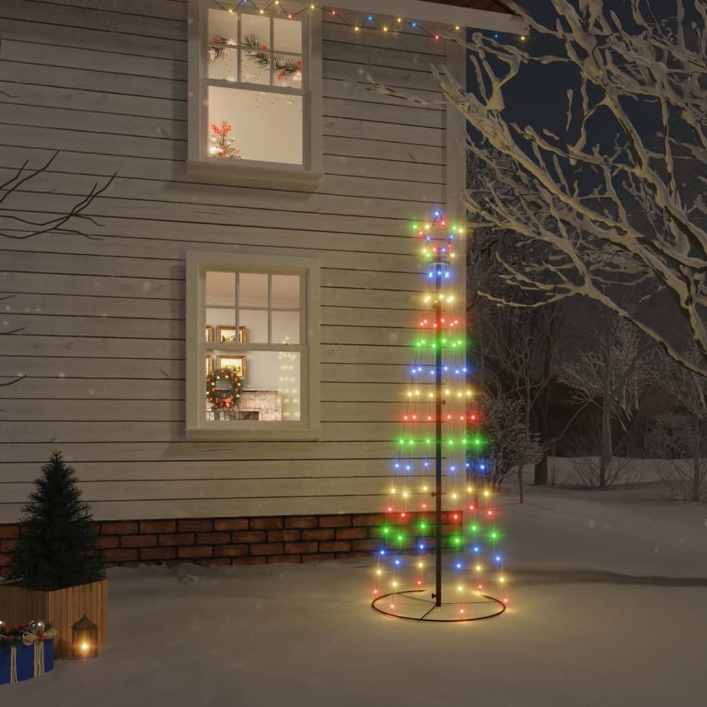 Albero di Natale a Cono Colorato 108 LED 70x180 cm - homemem39