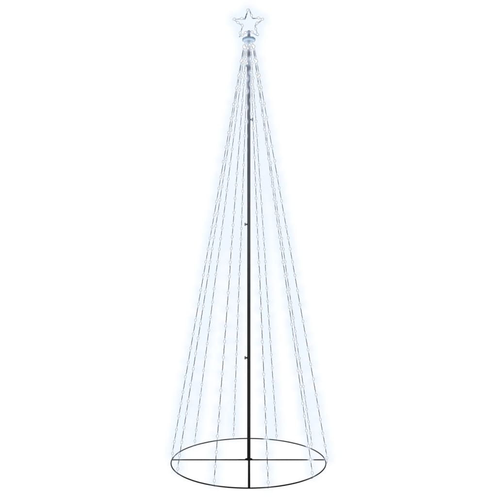 Albero di Natale a Cono Bianco Freddo 310 LED 100x300 cm - homemem39