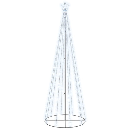 Albero di Natale a Cono Bianco Freddo 310 LED 100x300 cm - homemem39