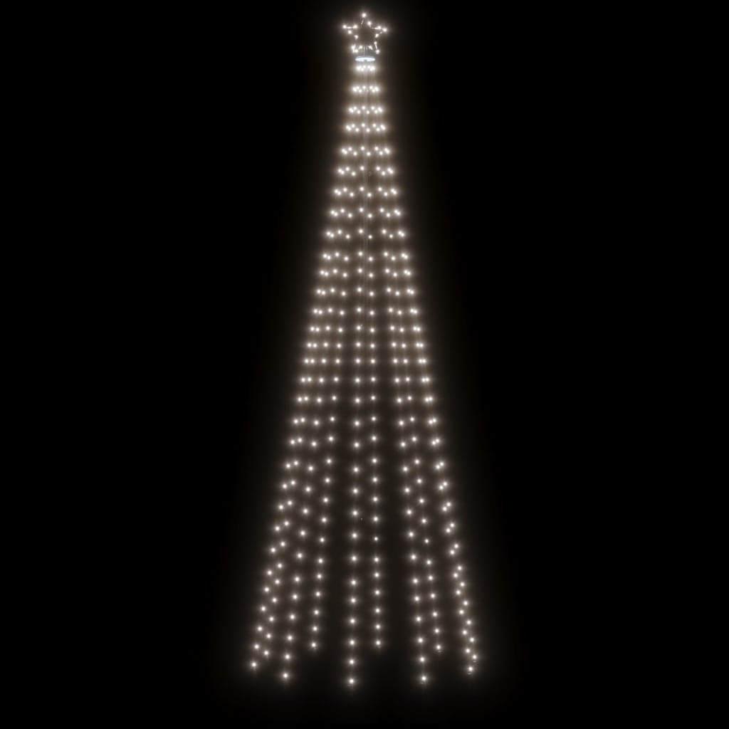 Albero di Natale a Cono Bianco Freddo 310 LED 100x300 cm - homemem39
