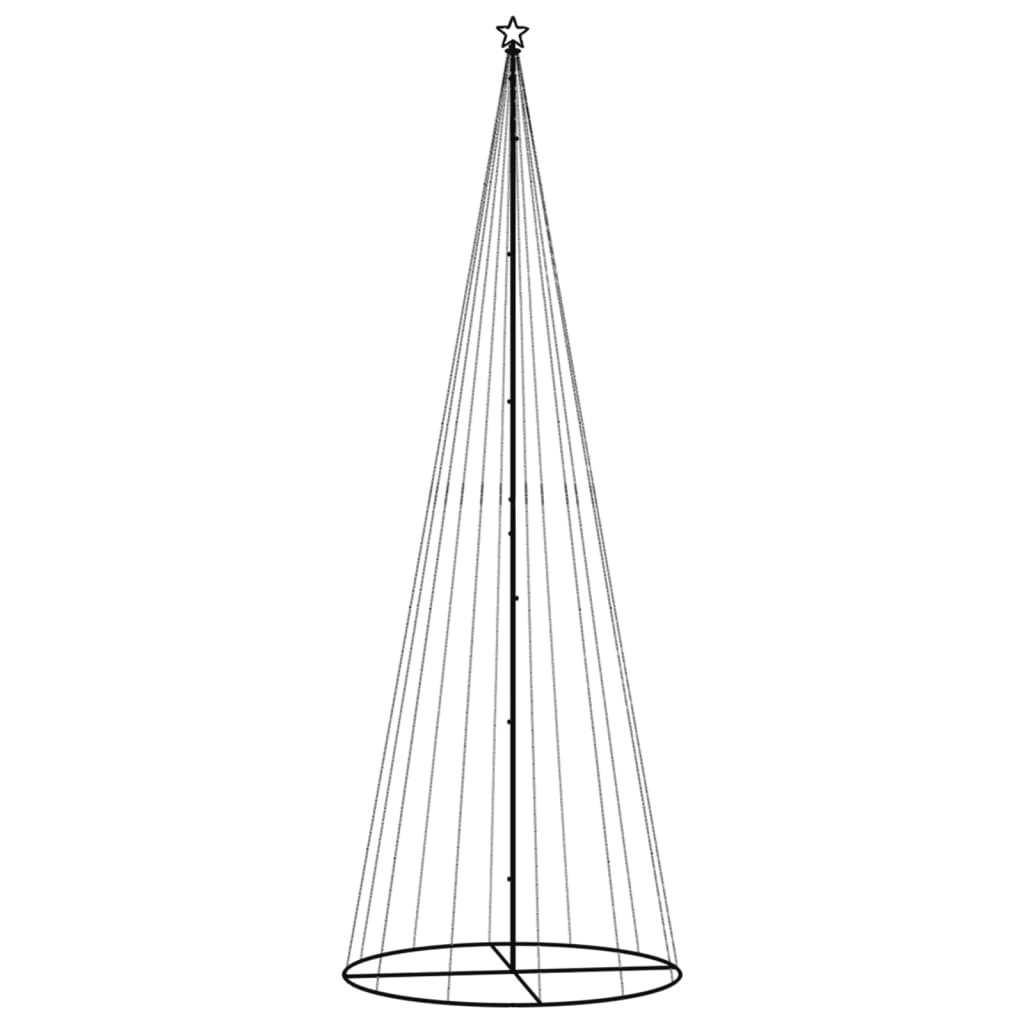 Albero di Natale a Cono Bianco Freddo 732 LED 160x500 cm - homemem39