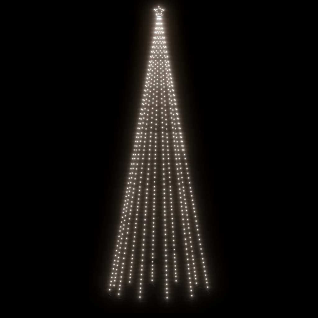 Albero di Natale a Cono Bianco Freddo 732 LED 160x500 cm - homemem39