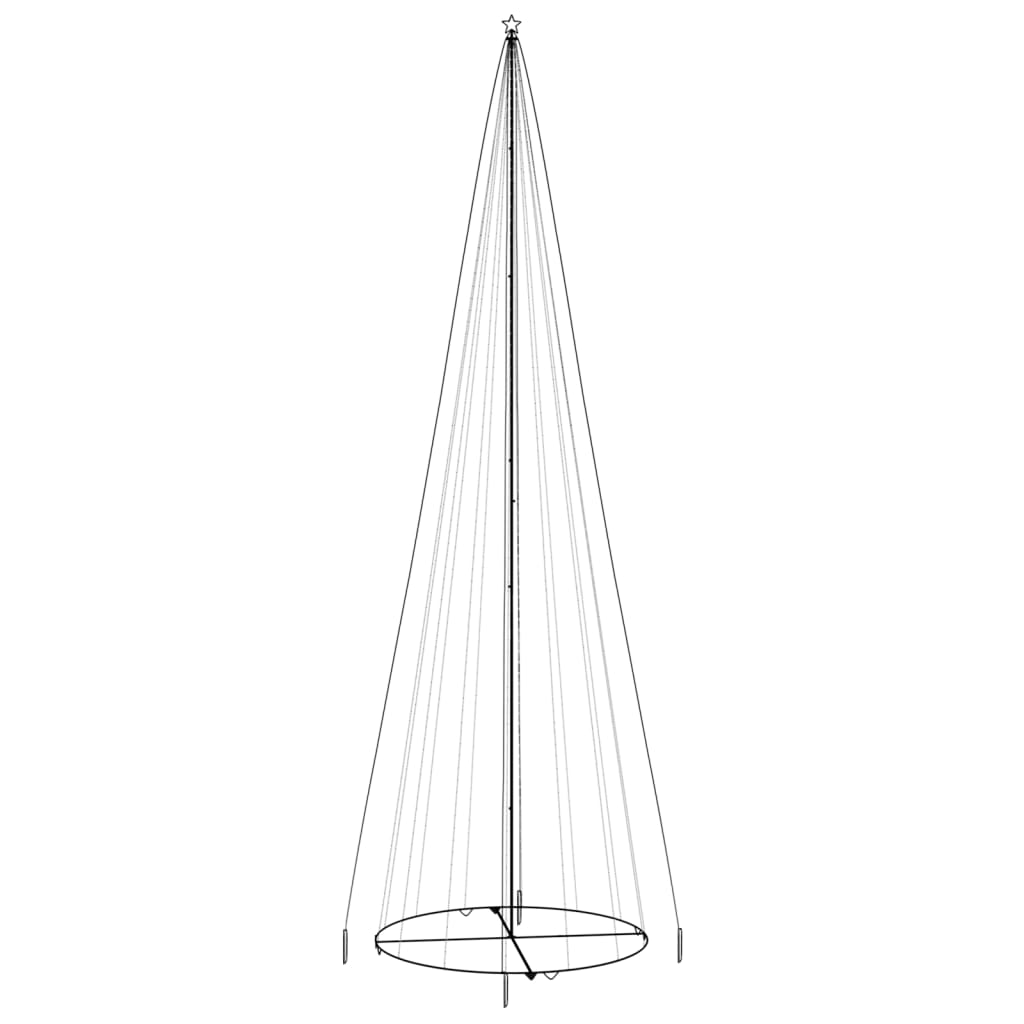 Albero di Natale a Cono Bianco Caldo 1134 LED 230x800 cm - homemem39