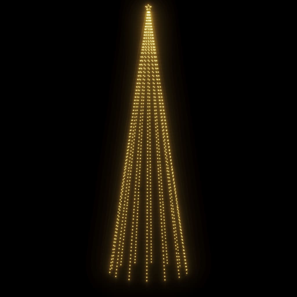 Albero di Natale a Cono Bianco Caldo 1134 LED 230x800 cm - homemem39
