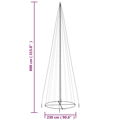 Albero di Natale a Cono Bianco Caldo 1134 LED 230x800 cm - homemem39