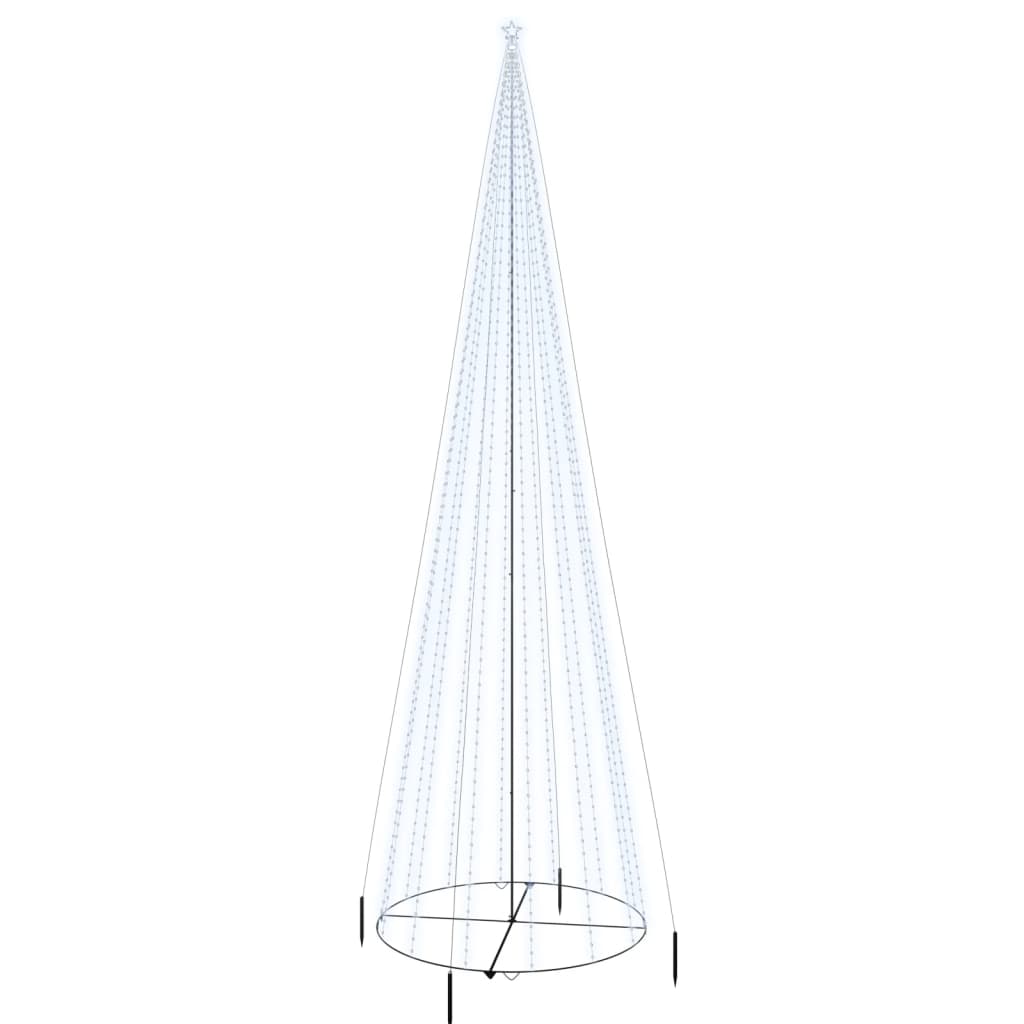 Albero di Natale a Cono Bianco Freddo 1134 LED 230x800 cm - homemem39