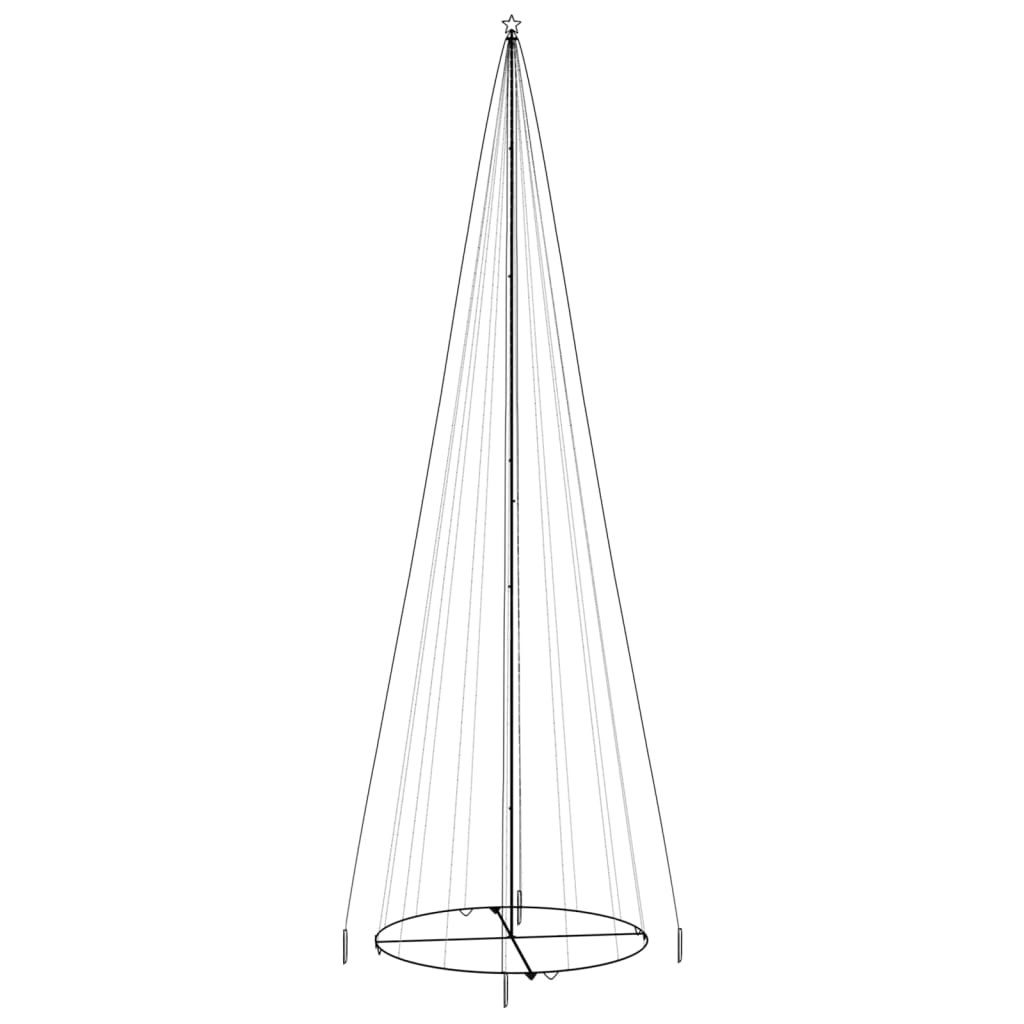 Albero di Natale a Cono Bianco Freddo 1134 LED 230x800 cm - homemem39