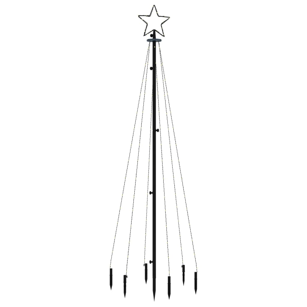Albero di Natale con Puntale Bianco Freddo 108 LED 180 cm - homemem39