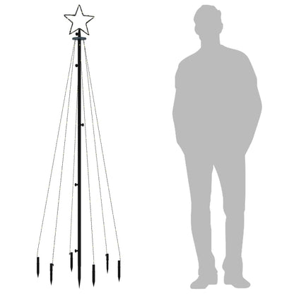 Albero di Natale con Puntale Bianco Freddo 108 LED 180 cm - homemem39