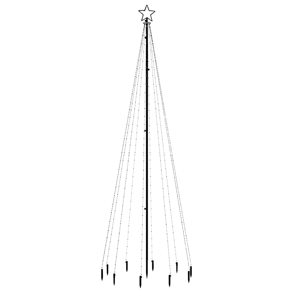 Albero di Natale con Puntale Bianco Caldo 310 LED 300 cm - homemem39