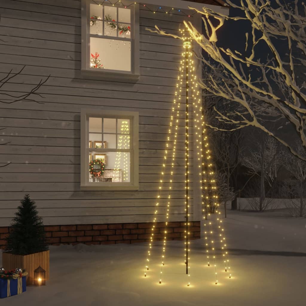 Albero di Natale con Puntale Bianco Caldo 310 LED 300 cm - homemem39